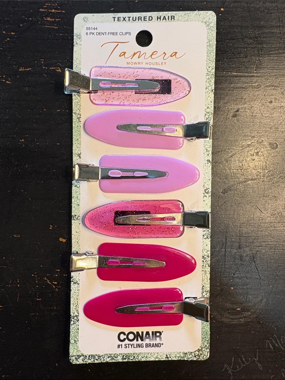Tamera Pink Assorted Dent-Free Hair Clips - Pack of 6